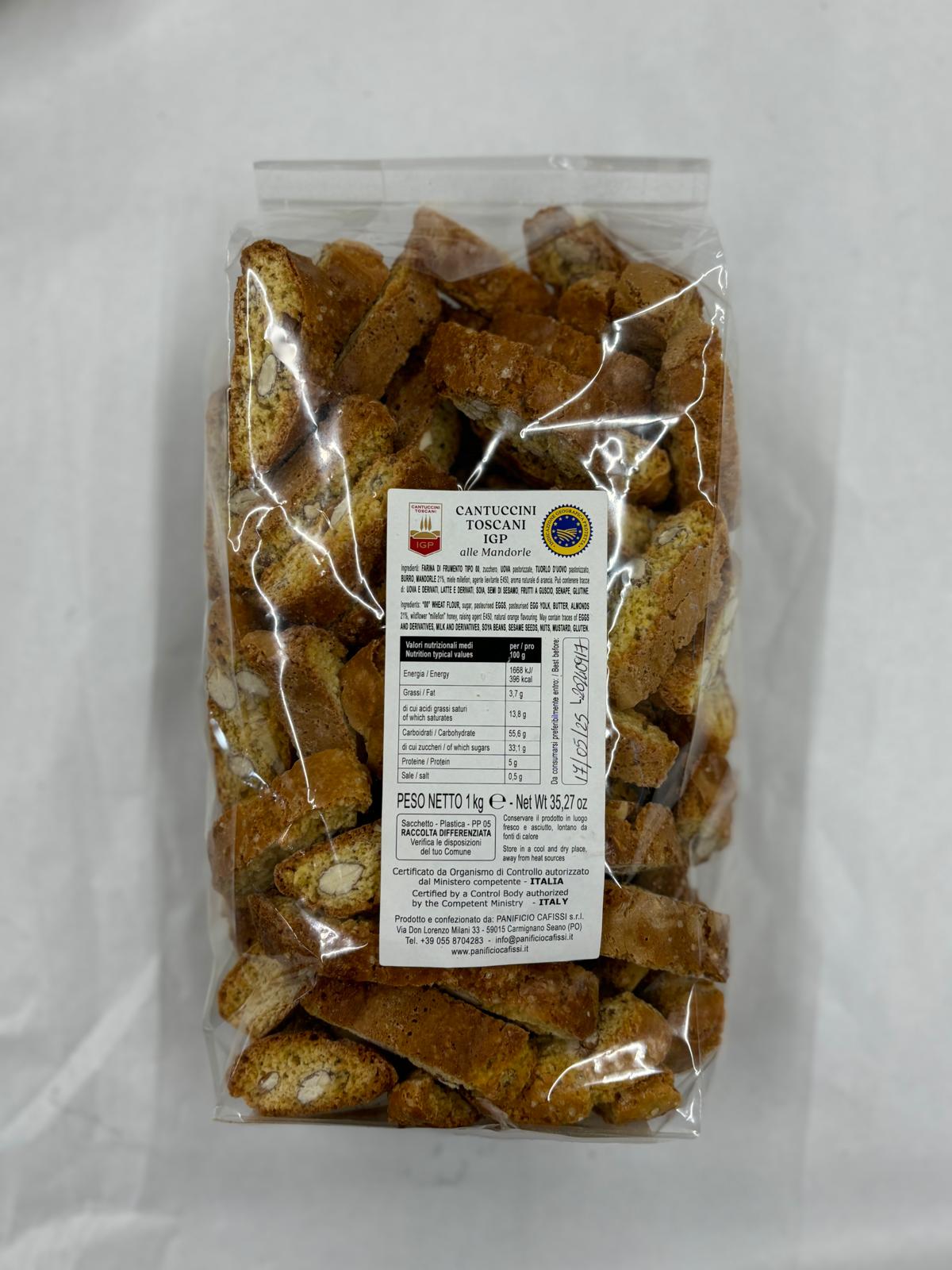 CANTUCCINI TOSCANI IGP  1 KG  HO.RE.CA scatola 10pz