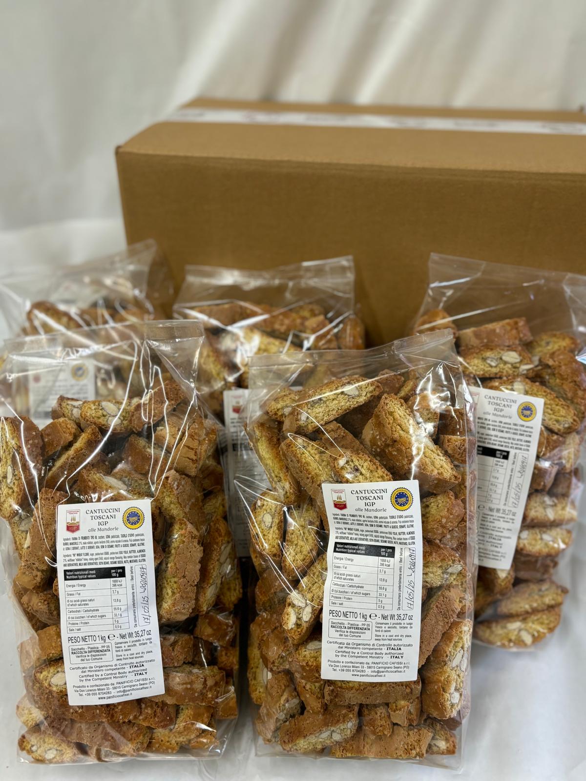 CANTUCCINI TOSCANI IGP  1 KG  HO.RE.CA scatola 10pz