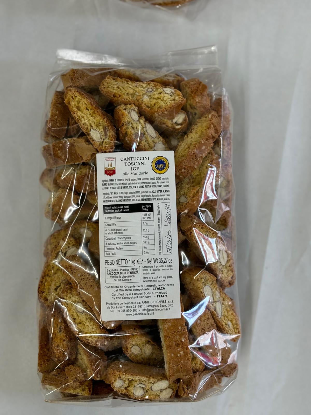 CANTUCCINI TOSCANI IGP  1 KG  HO.RE.CA scatola 10pz