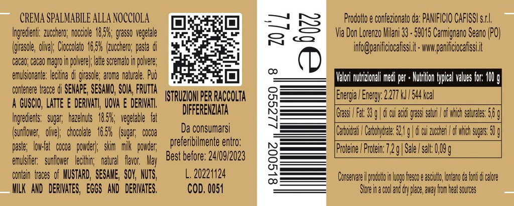Crema Spalmabile alla Nocciola