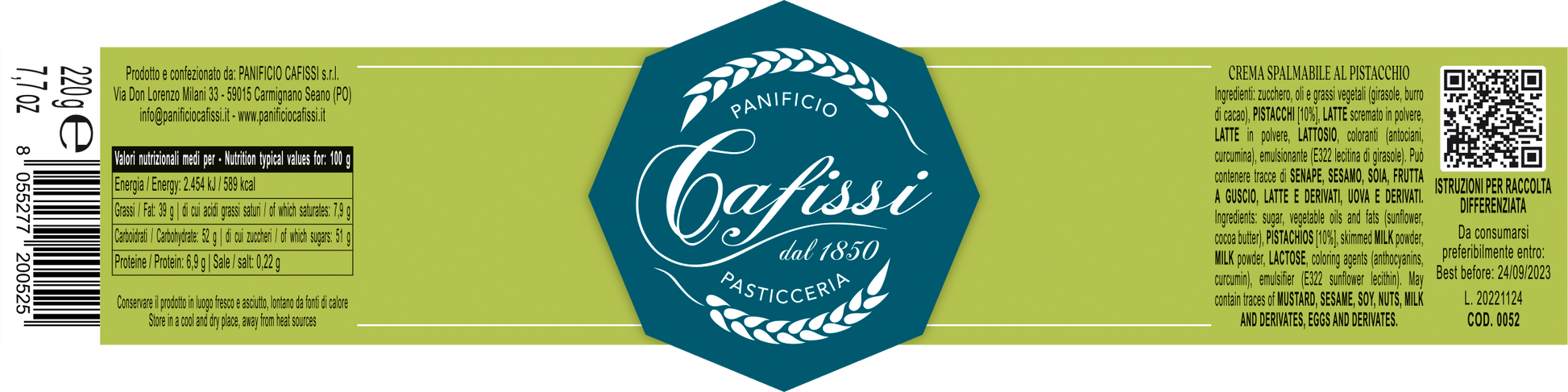 Crema Spalmabile al Pistacchio